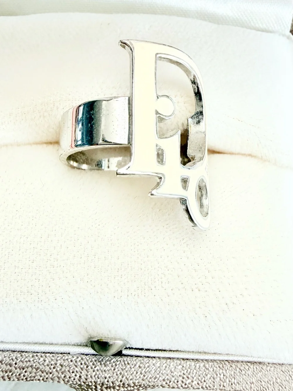 Dior Silver Logo Ring